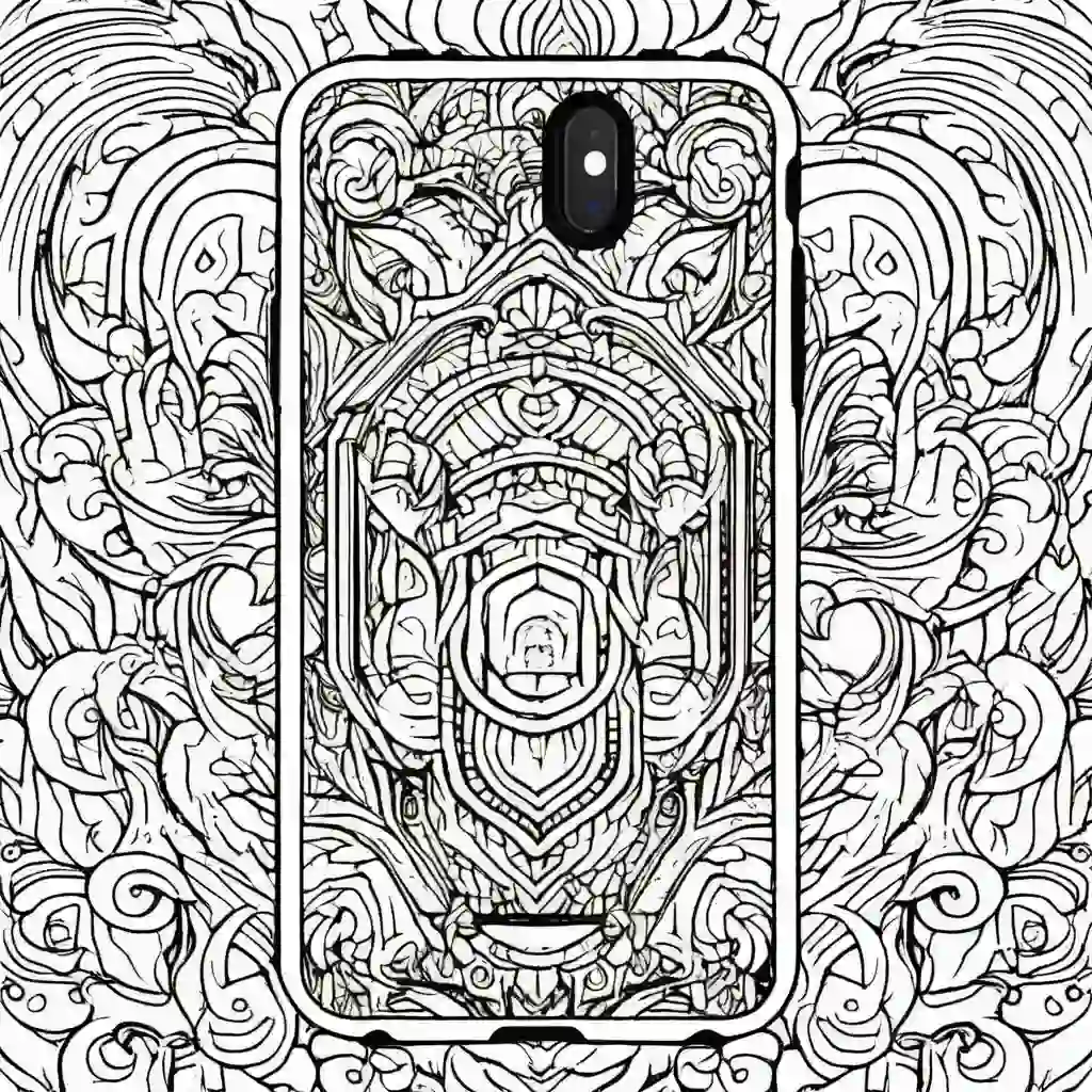 Phone case coloring pages